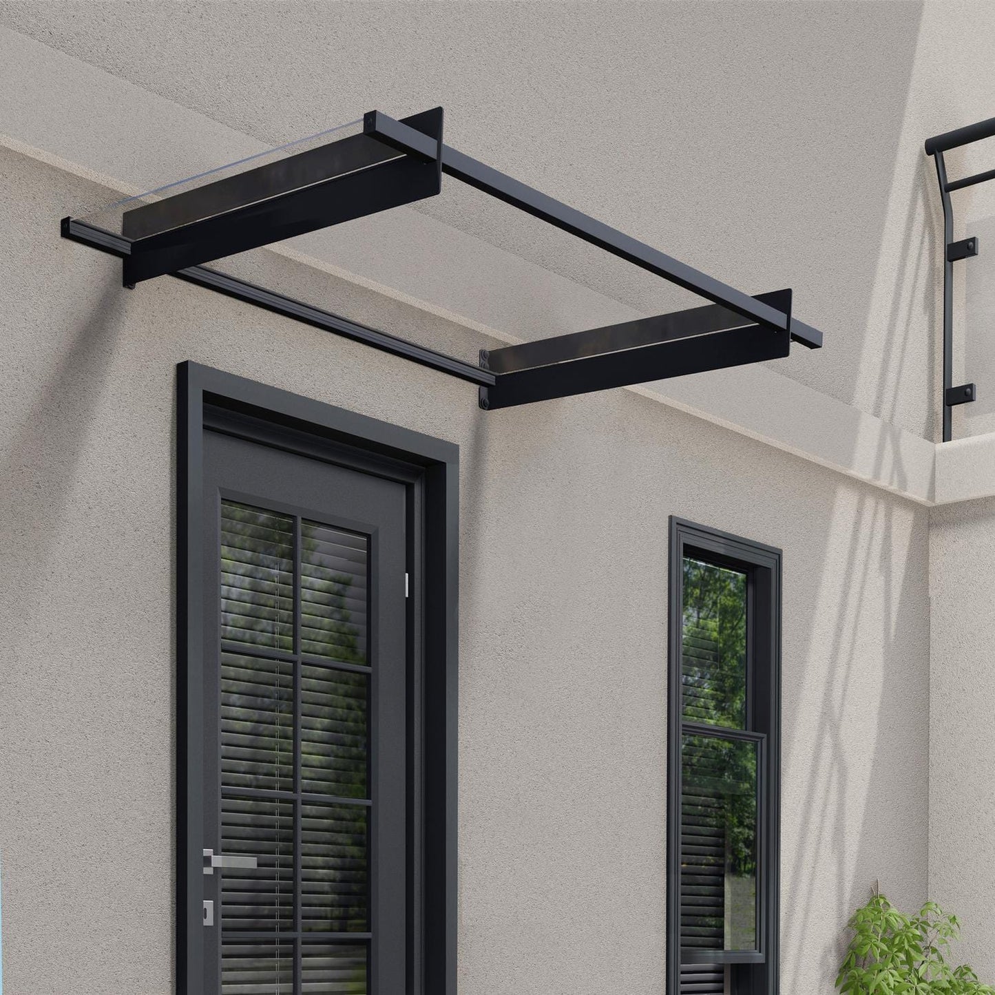 Palram - Canopia | Nancy Door Awning - Gray/Clear - HG9586