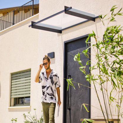 Palram - Canopia | Nancy Door Awning - Gray/Clear - HG9586