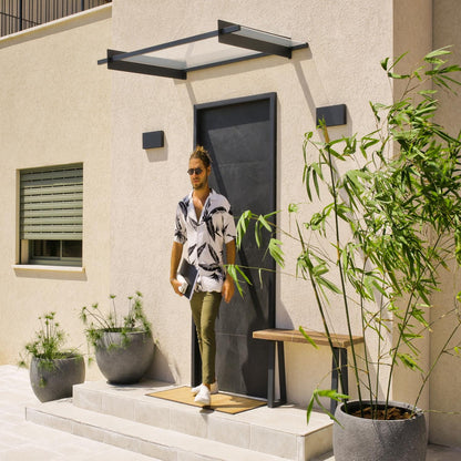 Palram - Canopia | Nancy Door Awning - Gray/Clear - HG9586