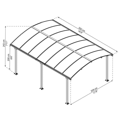 Palram - Canopia | Arcadia 5000 Carport 12x16 ft - HG9100