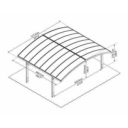 Palram - Canopia | Arizona Double Carport - Arch - HG9103