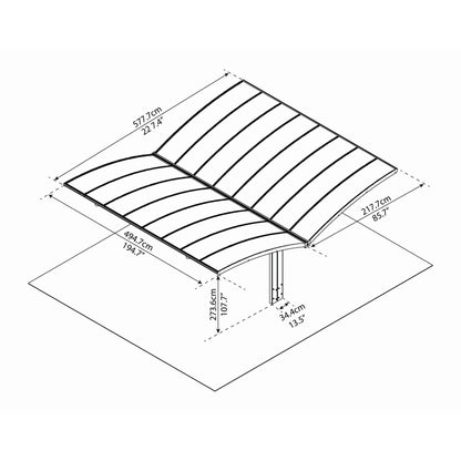 Palram - Canopia | Arizona Double Carport - Wing - HG9101