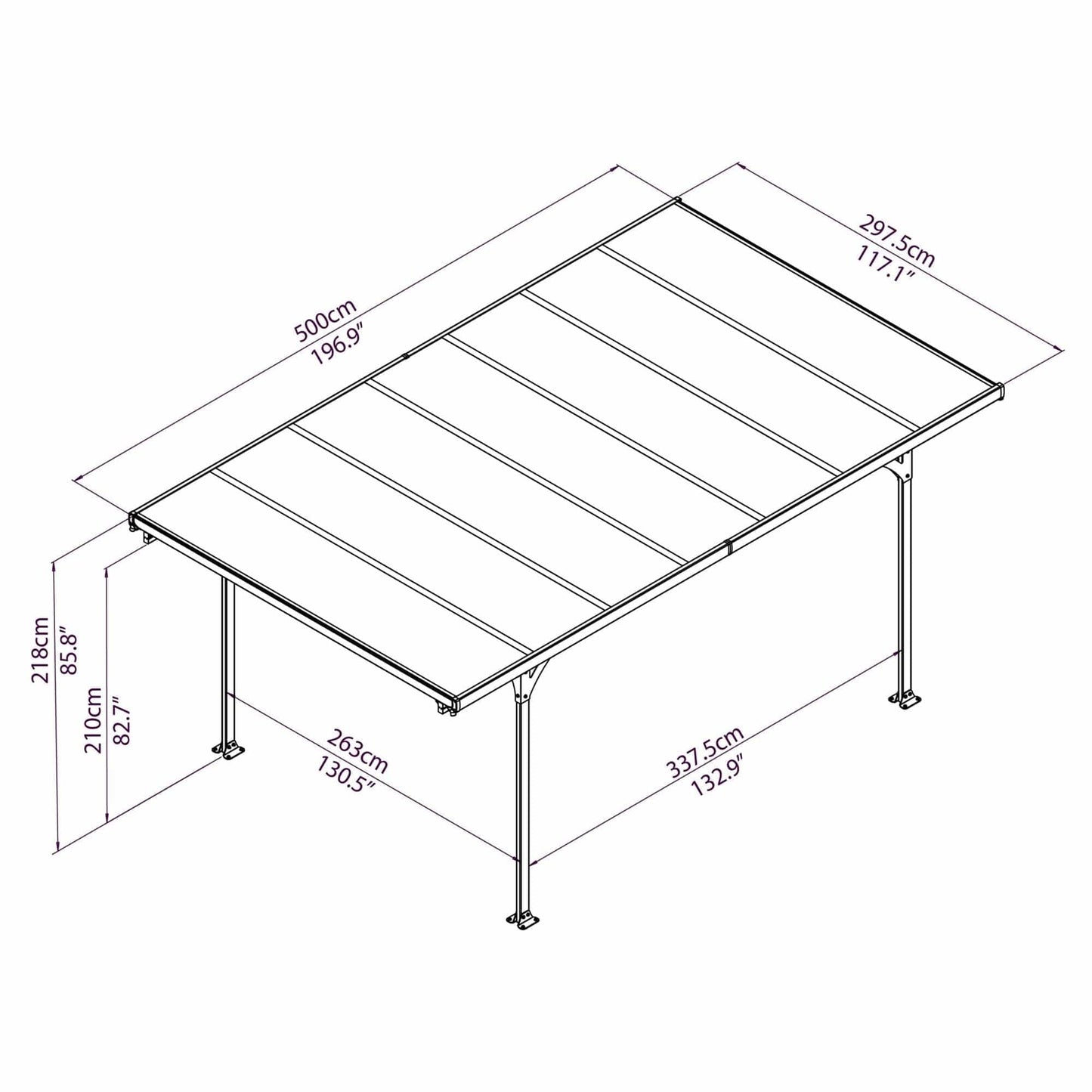 Palram - Canopia | 10x16 ft Verona Carport - HG9135