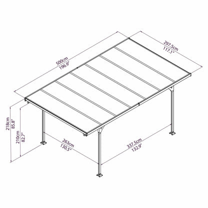 Palram - Canopia | 10x16 ft Verona Carport - HG9135