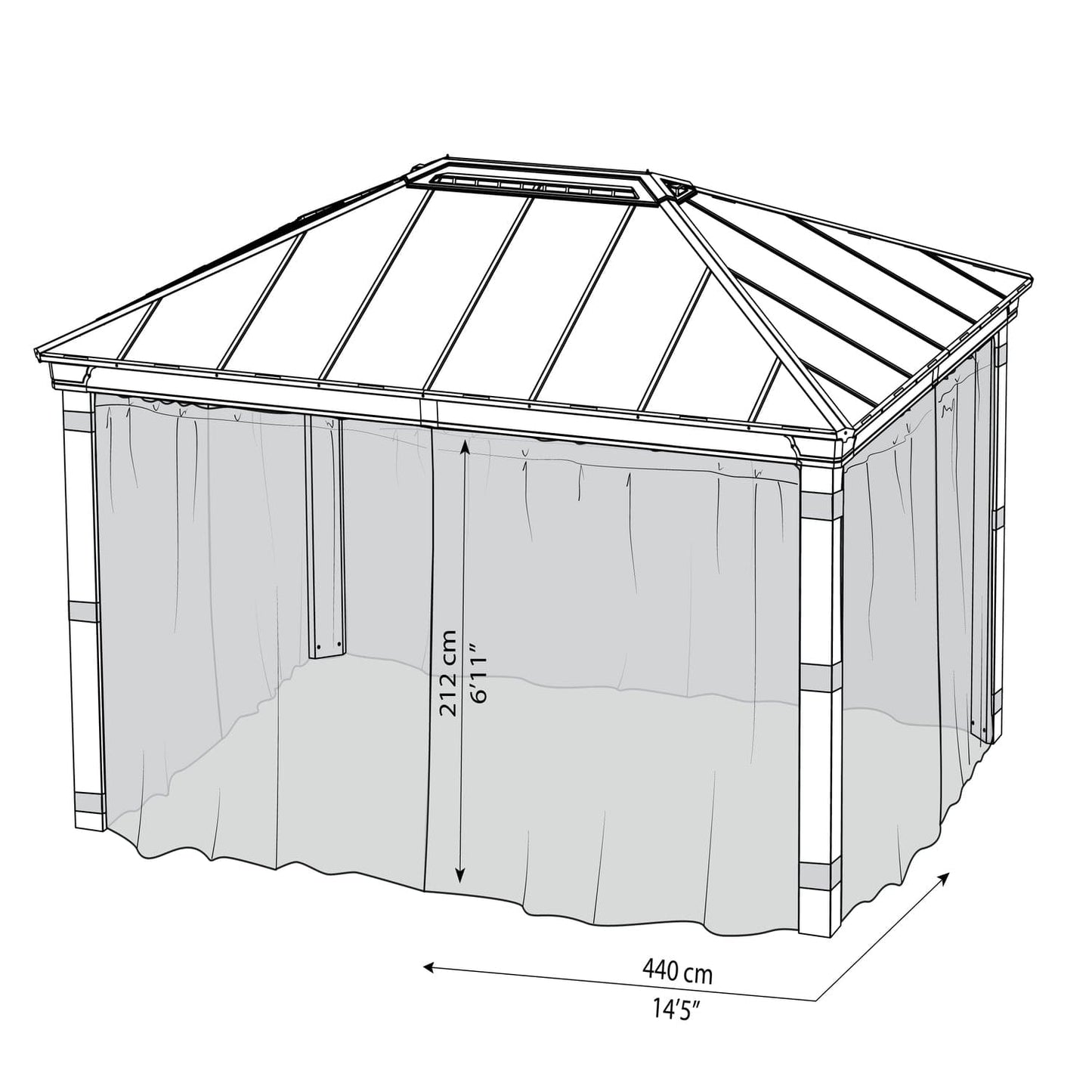 Palram - Canopia | Dallas 4900 12ft x16 ft Netting Set - HG2009