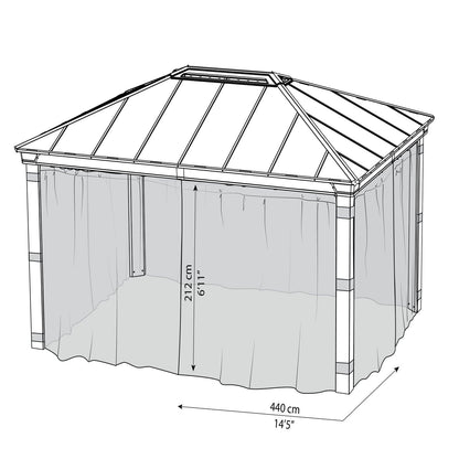 Palram - Canopia | Dallas 4900 12ft x16 ft Netting Set - HG2009