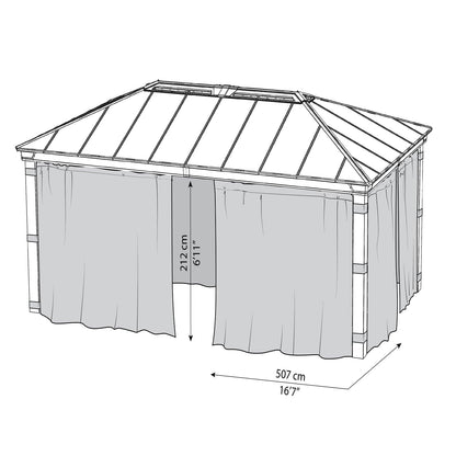 Palram - Canopia | Dallas 6100 12x20 ft Curtain Set - HG2007