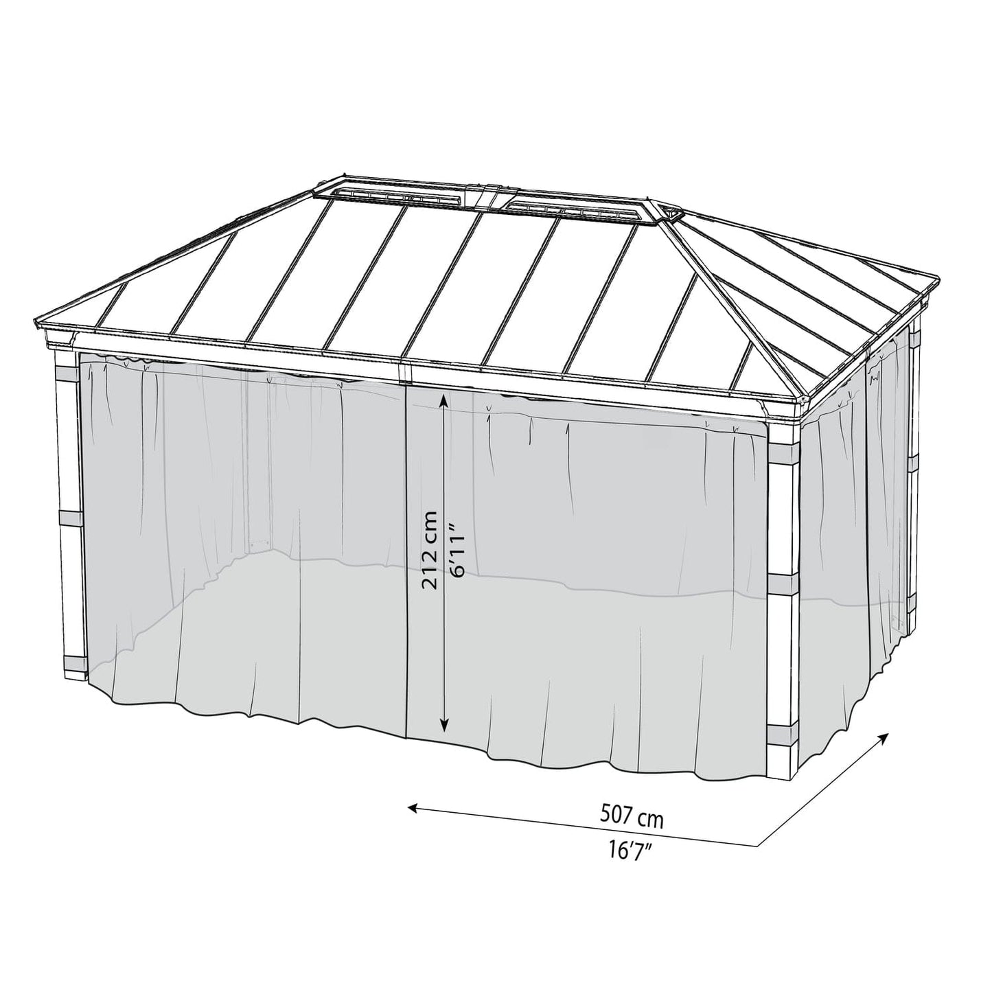 Palram - Canopia | Dallas 6100 12x20 Ft Netting Set - HG2010