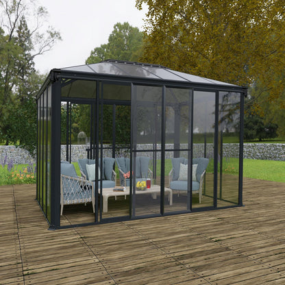 Palram - Canopia | Ledro Enclosed Gazebo - Gray - HG9190