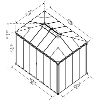 Palram - Canopia | Ledro Enclosed Gazebo - Gray - HG9190