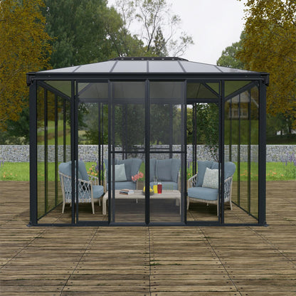 Palram - Canopia | Ledro Enclosed Gazebo - Gray - HG9190