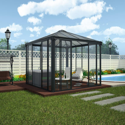Palram - Canopia | Ledro Enclosed Gazebo - Gray - HG9190