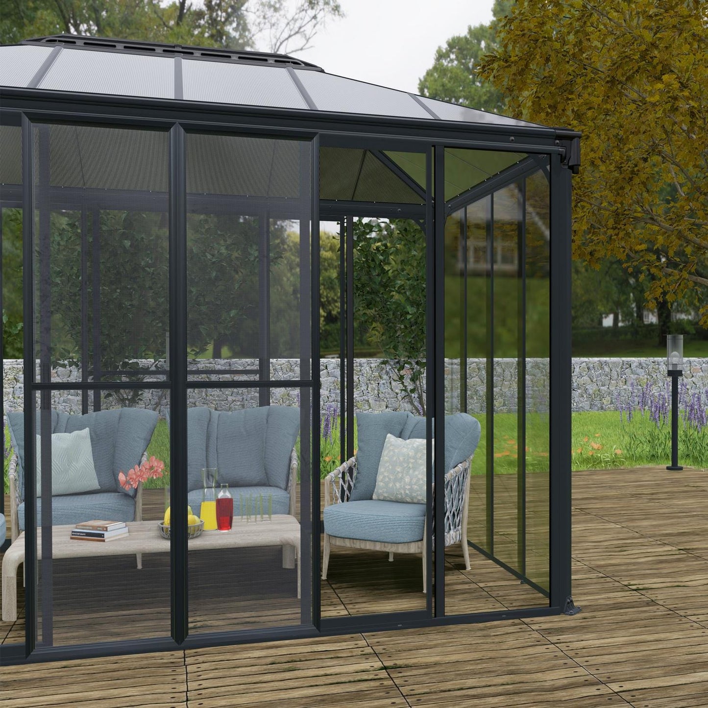 Palram - Canopia | Ledro Enclosed Gazebo - Gray - HG9190