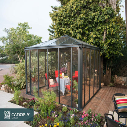 Palram - Canopia | Ledro Enclosed Gazebo - Gray - HG9190
