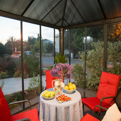 Palram - Canopia | Ledro Enclosed Gazebo - Gray - HG9190