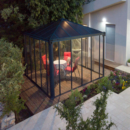 Palram - Canopia | Ledro Enclosed Gazebo - Gray - HG9190
