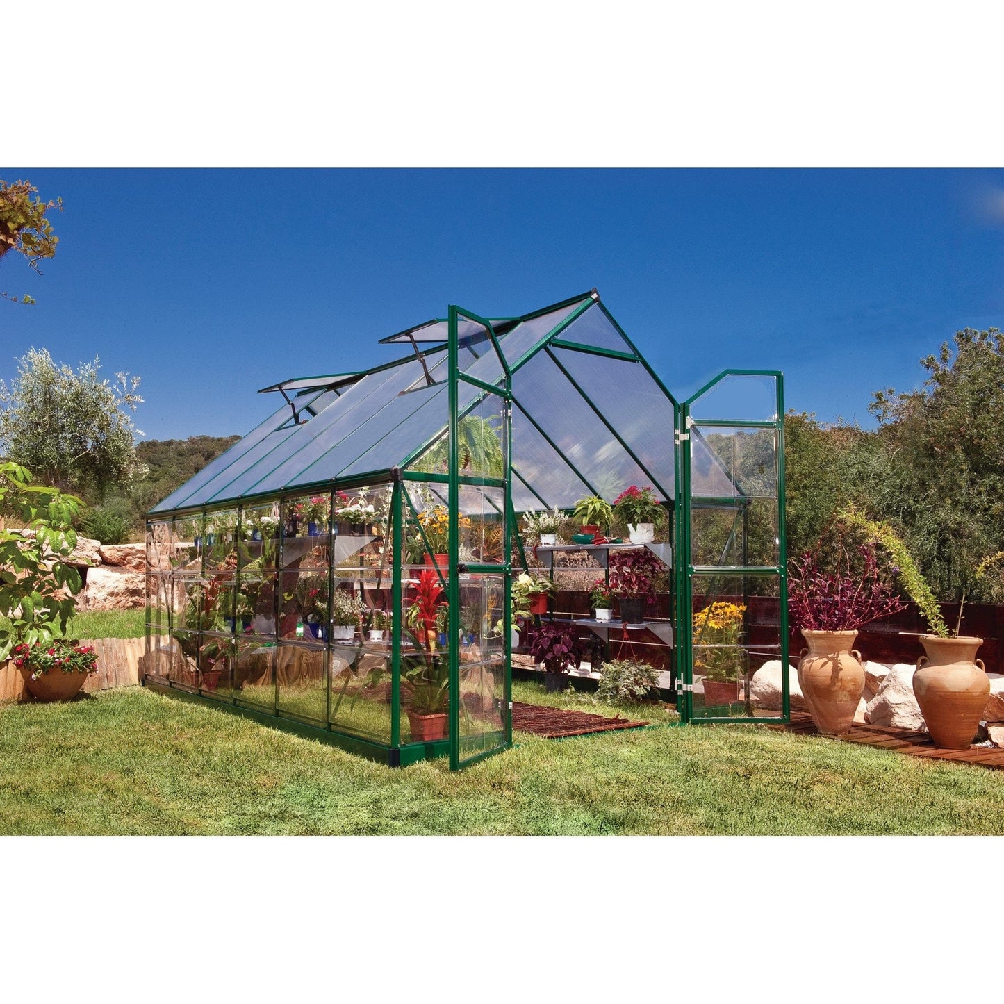 Palram - Canopia | Balance Greenhouse Kit With Clear 0.8mm Polycarbonate Glazing - HG6108G