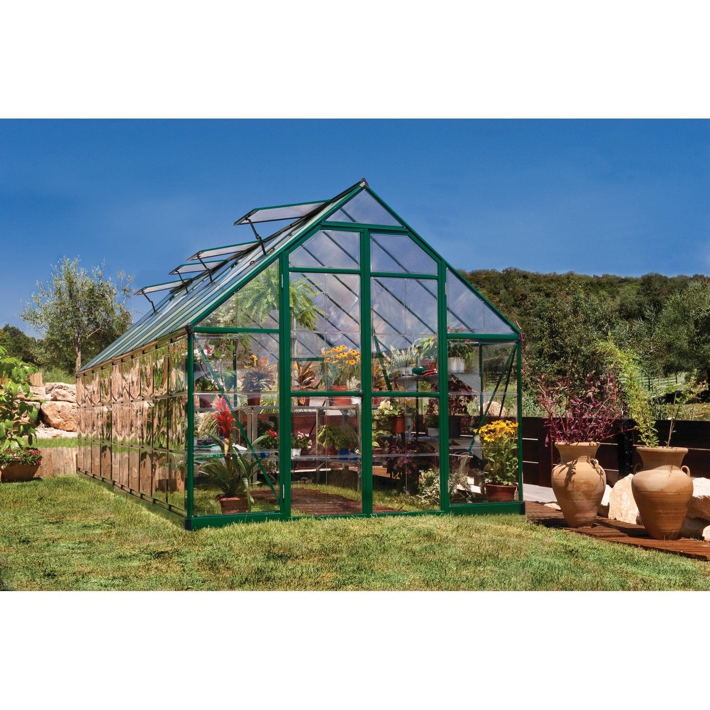 Palram - Canopia | Balance Greenhouse Kit With Clear 0.8mm Polycarbonate Glazing - HG6108G