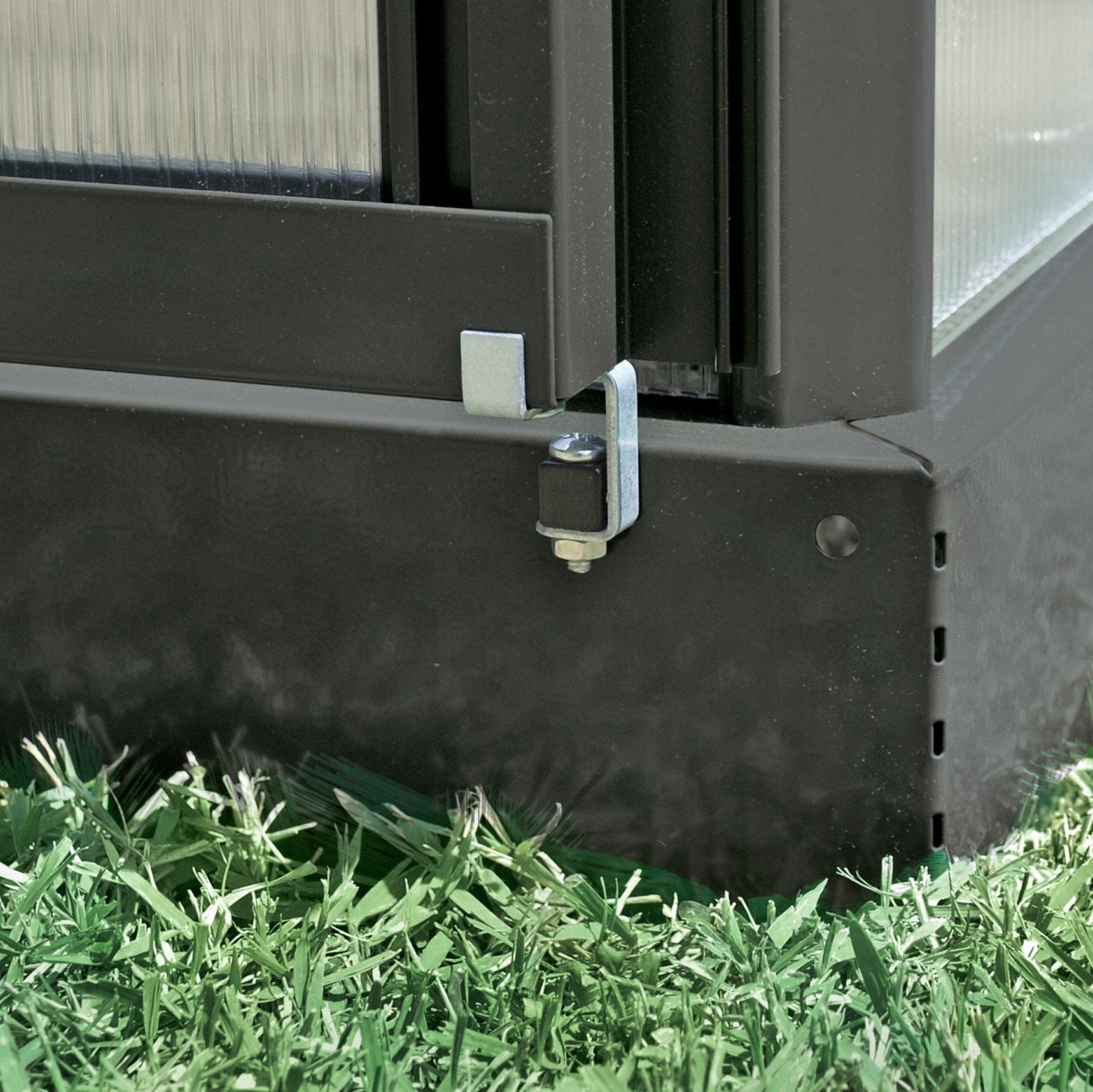 Palram - Canopia | 12x10 Ft Chalet Greenhouse Kit - Gray With 0.8mm Polycarbonate Glazing - HG5400