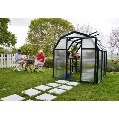 Palram - Canopia | EcoGrow Greenhouse Kit - 6 Ft Wide - Green With 6mm Twin-wall Polycarbonate Glazing - HG7006