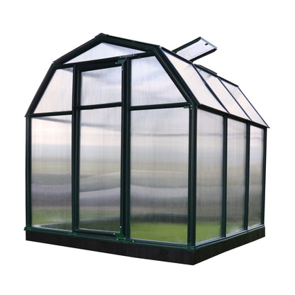 Palram - Canopia | EcoGrow Greenhouse Kit - 6 Ft Wide - Green With 6mm Twin-wall Polycarbonate Glazing - HG7006