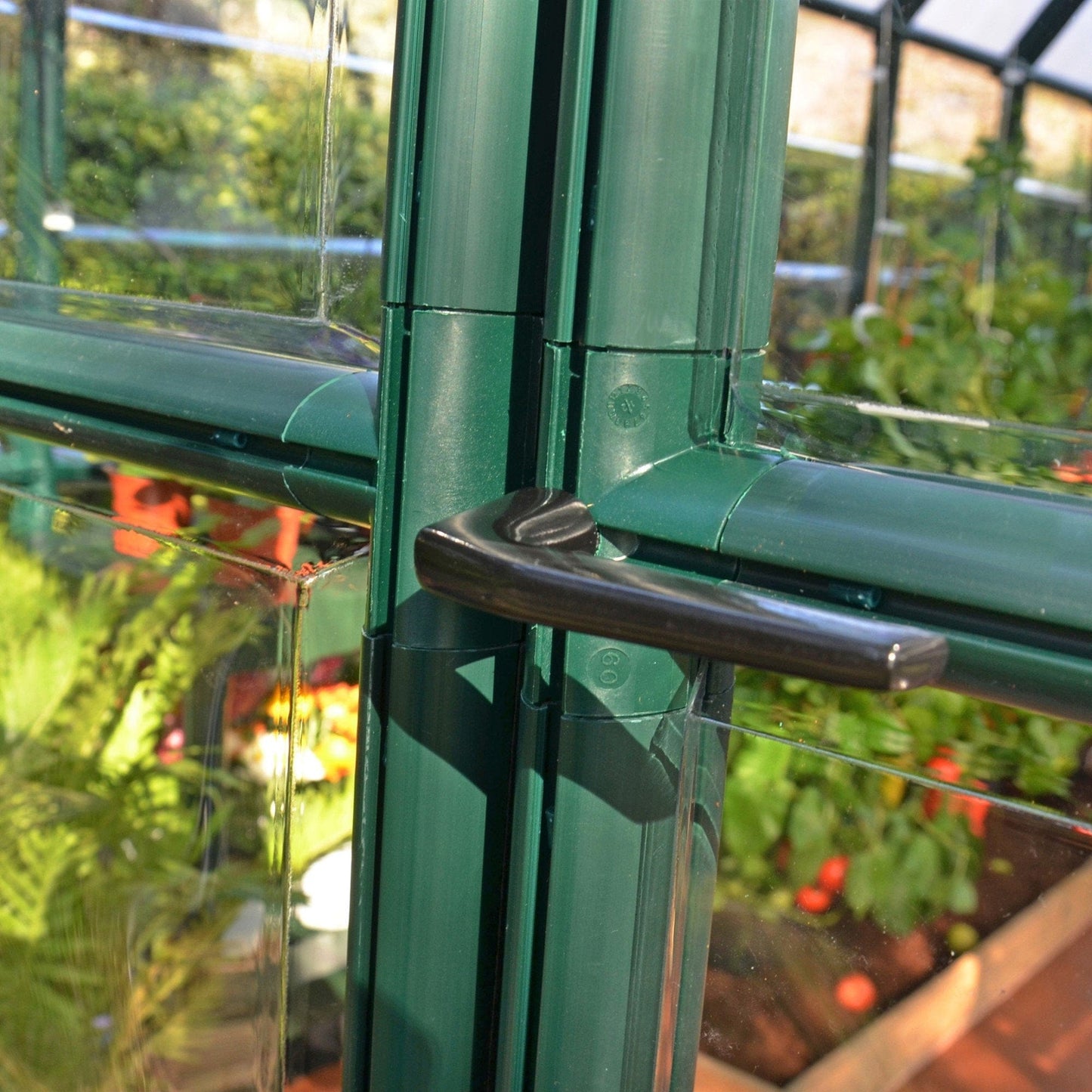 Palram - Canopia | Grand Gardener Greenhouse Kit - 8 Ft Wide - Green - 0.8mm Clear Polycarbonate Glazing - HG7208C