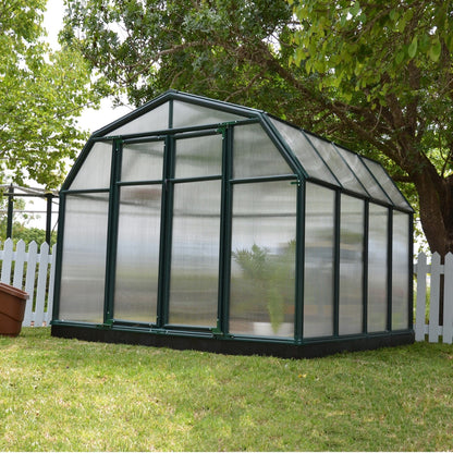 Palram - Canopia | Hobby Gardener Greenhouse Kit - 8 Ft Wide - Green With 6mm Twin-wall Polycarbonate Glazing - HG7108