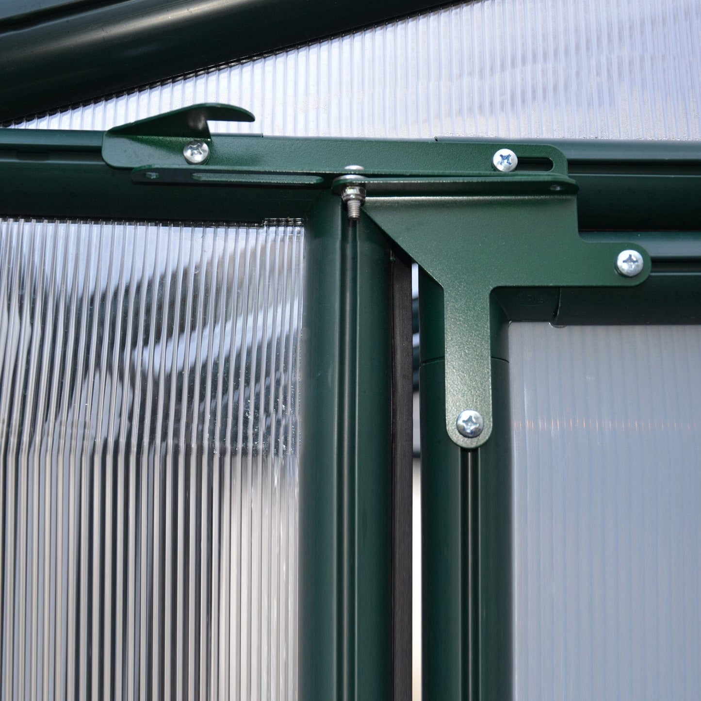 Palram - Canopia | Hobby Gardener Greenhouse Kit - 8 Ft Wide - Green With 6mm Twin-wall Polycarbonate Glazing - HG7108