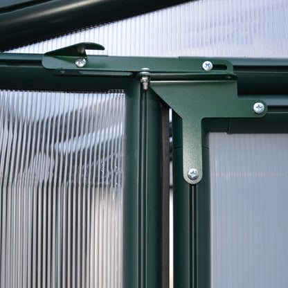 Palram - Canopia | Hobby Gardener Greenhouse Kit - 8 Ft Wide - Green With 6mm Twin-wall Polycarbonate Glazing - HG7108