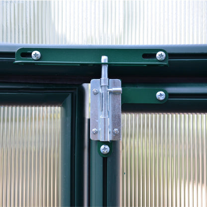 Palram - Canopia | Hobby Gardener Greenhouse Kit - 8 Ft Wide - Green With 6mm Twin-wall Polycarbonate Glazing - HG7108