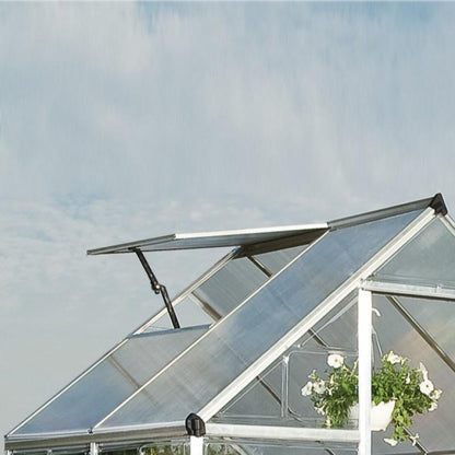 Palram - Canopia | 6x6 Ft Hybrid Greenhouse Kit - Green With 0.8mm Polycarbonate Glazing - HG5506G-1B