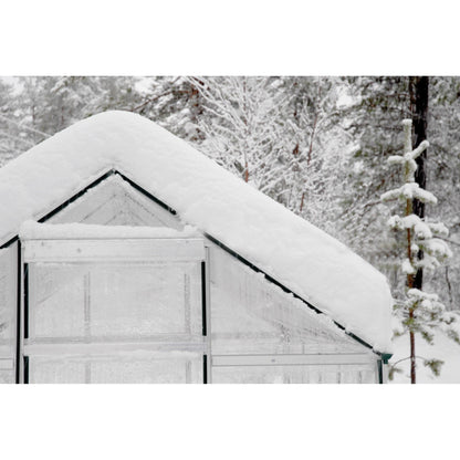 Palram - Canopia | 6x6 Ft Hybrid Greenhouse Kit - Green With 0.8mm Polycarbonate Glazing - HG5506G-1B
