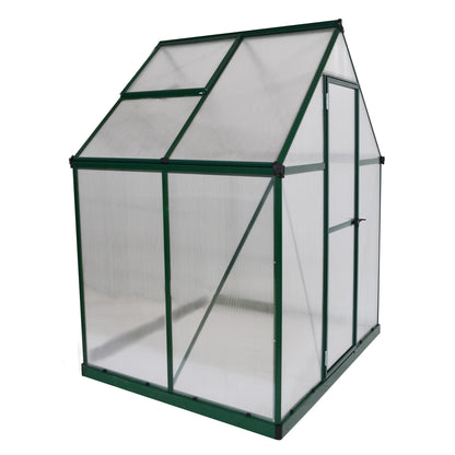 Palram - Canopia | Mythos Greenhouse Kit - 6 Ft Wide - Green With 4mm Twin-wall Polycarbonate Glazing - HG5005G