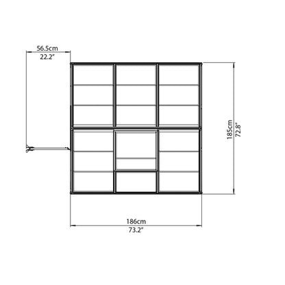 Palram - Canopia | Mythos Greenhouse Kit - 6 Ft Wide - Silver With 4mm Twin-wall Polycarbonate Glazing - HG5005