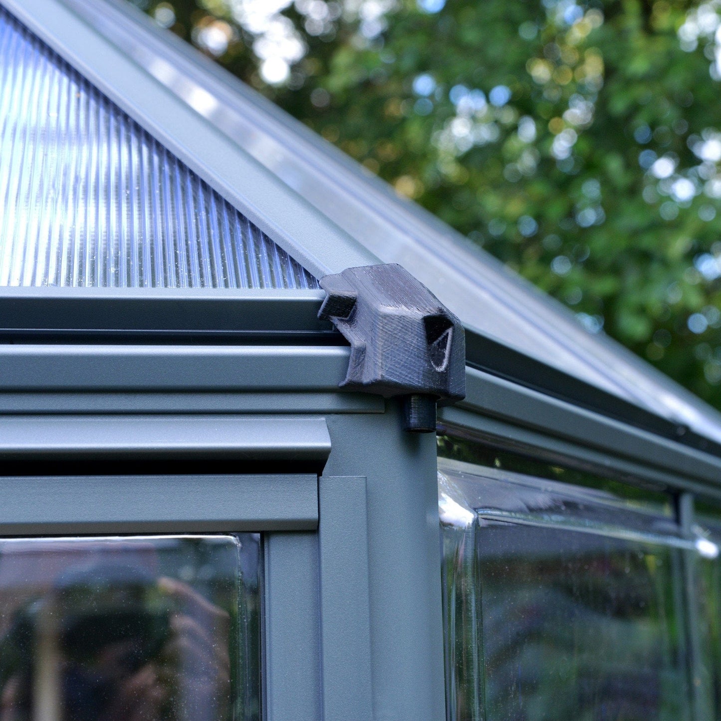 Palram - Canopia | 7x8 Ft Oasis Hex Greenhouse Kit - Gray With 0.8mm Polycarbonate Glazing - HG6000