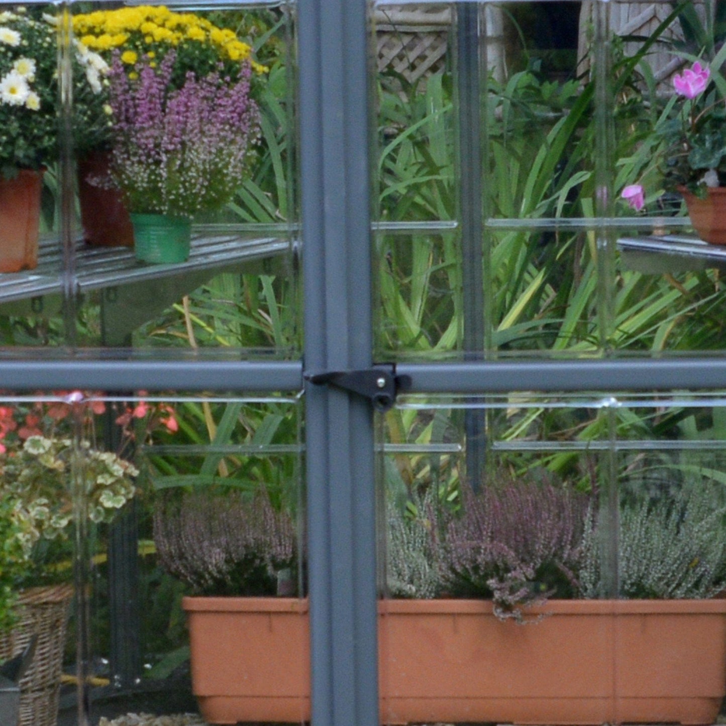 Palram - Canopia | 7x8 Ft Oasis Hex Greenhouse Kit - Gray With 0.8mm Polycarbonate Glazing - HG6000