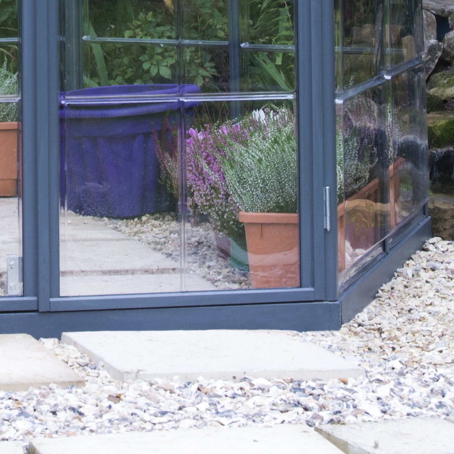 Palram - Canopia | 7x8 Ft Oasis Hex Greenhouse Kit - Gray With 0.8mm Polycarbonate Glazing - HG6000