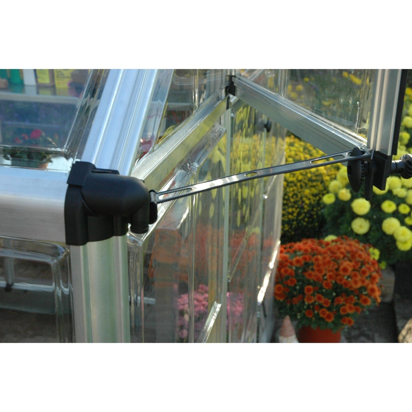 Palram - Canopia | Snap & Grow Greenhouse Kit - 6ft Wide - Silver With 0.8mm Polycarbonate Glazing - HG6008