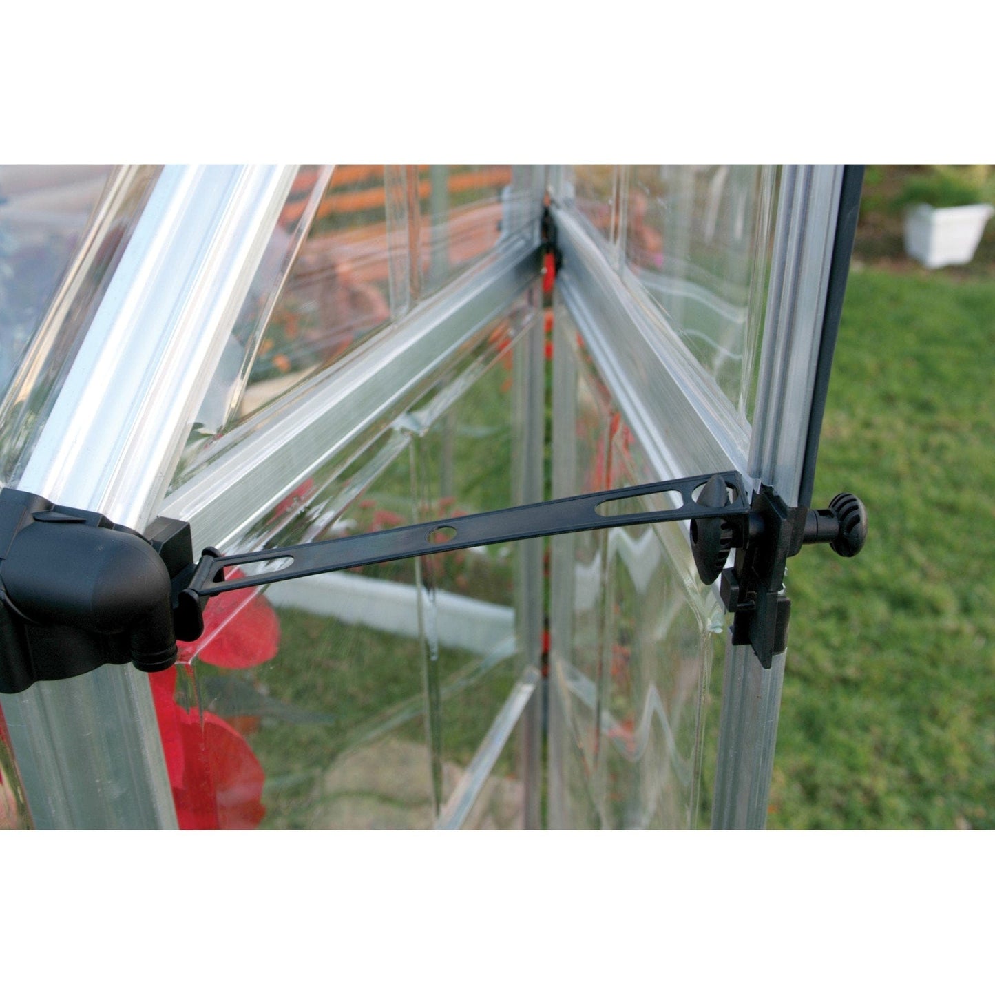 Palram - Canopia | Snap & Grow Greenhouse Kit - 6ft Wide - Silver With 0.8mm Polycarbonate Glazing - HG6008