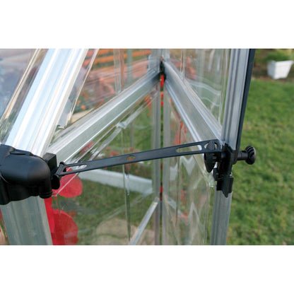 Palram - Canopia | Snap & Grow Greenhouse Kit - 6ft Wide - Silver With 0.8mm Polycarbonate Glazing - HG6008