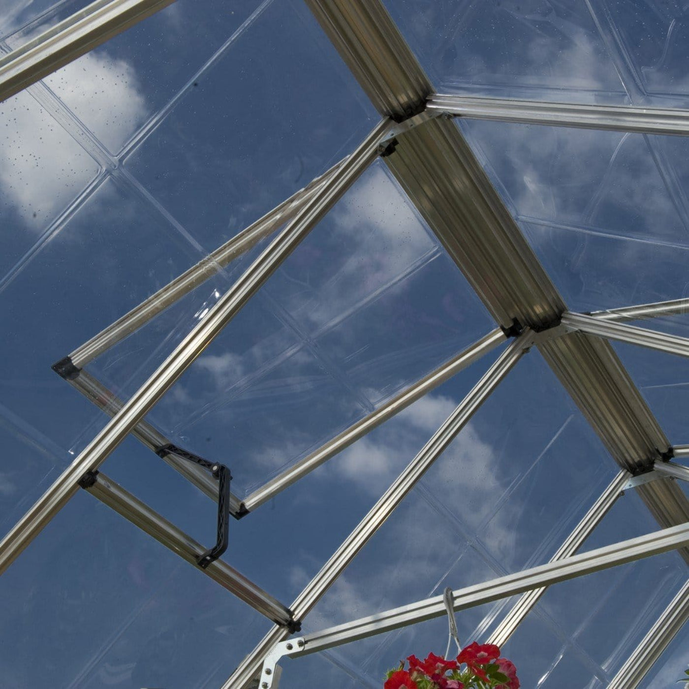 Palram - Canopia | Snap & Grow Greenhouse Kit - 8 Ft Wide - Silver With 0.8mm Polycarbonate Glazing - HG8008