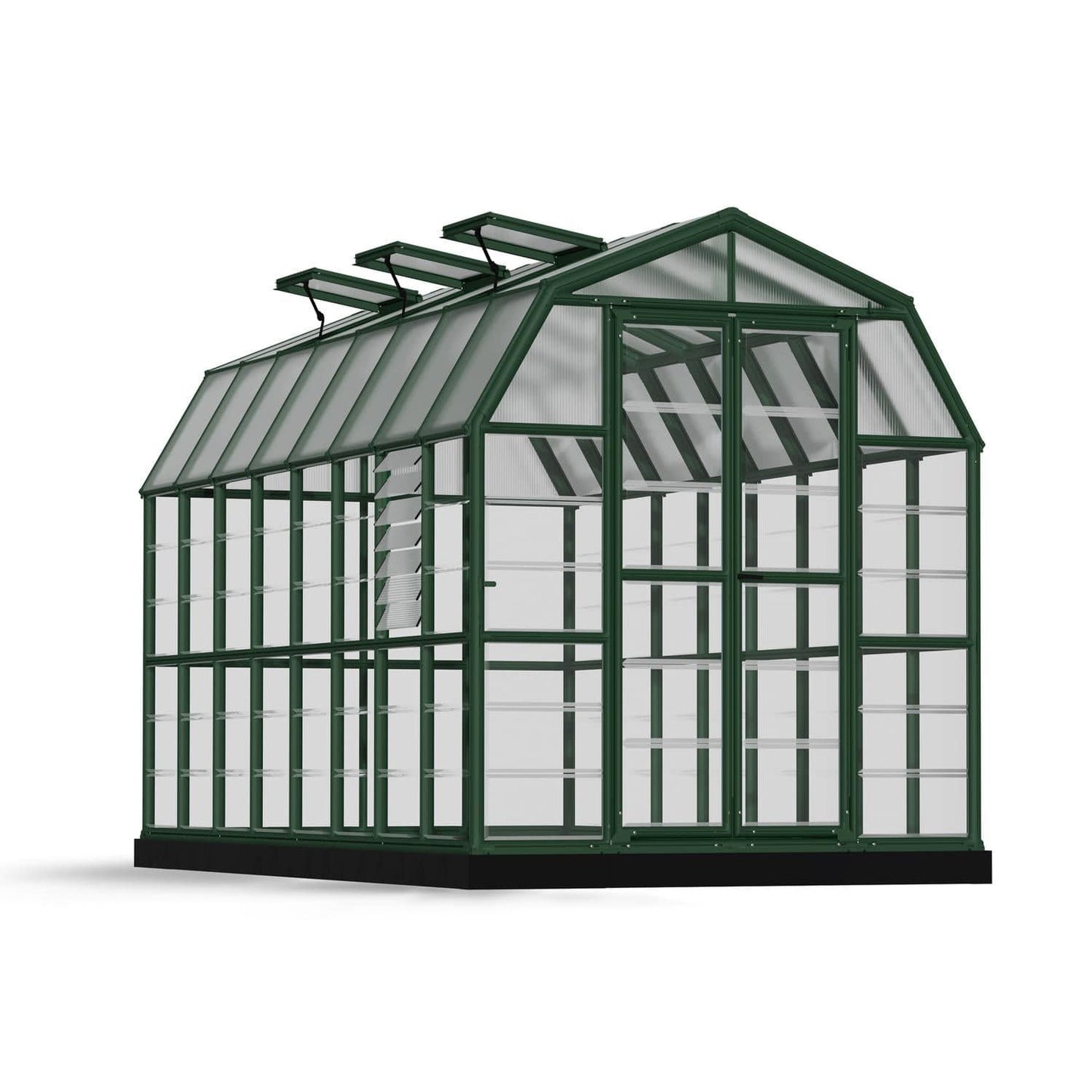 Palram - Canopia | Prestige 8x16 ft Clear Greenhouse Kit Package with 0.8mm Polycarbonate Glazing - HG7316C