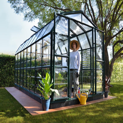 Palram - Canopia | Prestige 8x16 ft Twin Wall Greenhouse Kit Package With 6mm Twin-wall Polycarbonate Glazing - HG7316
