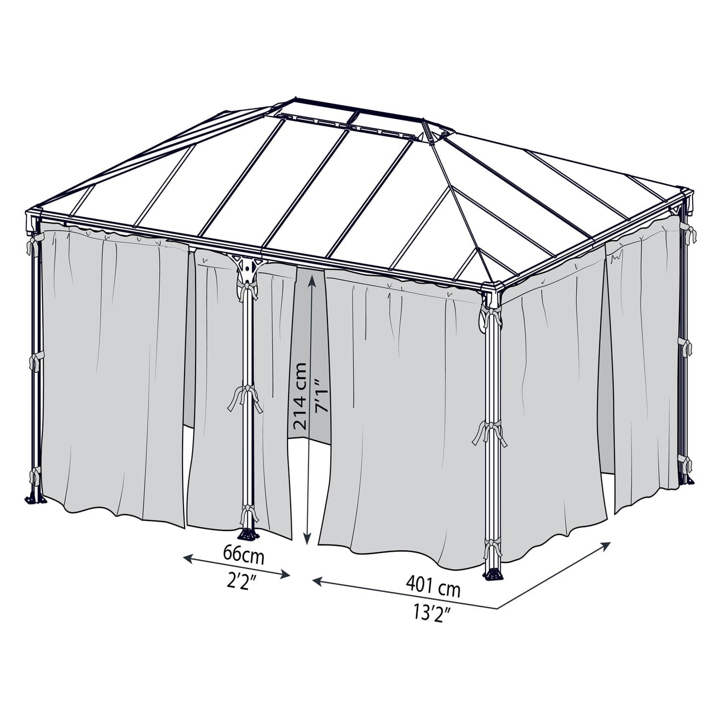 Palram - Canopia | Patio Cover Blinds 10x10 ft - White - HG1071