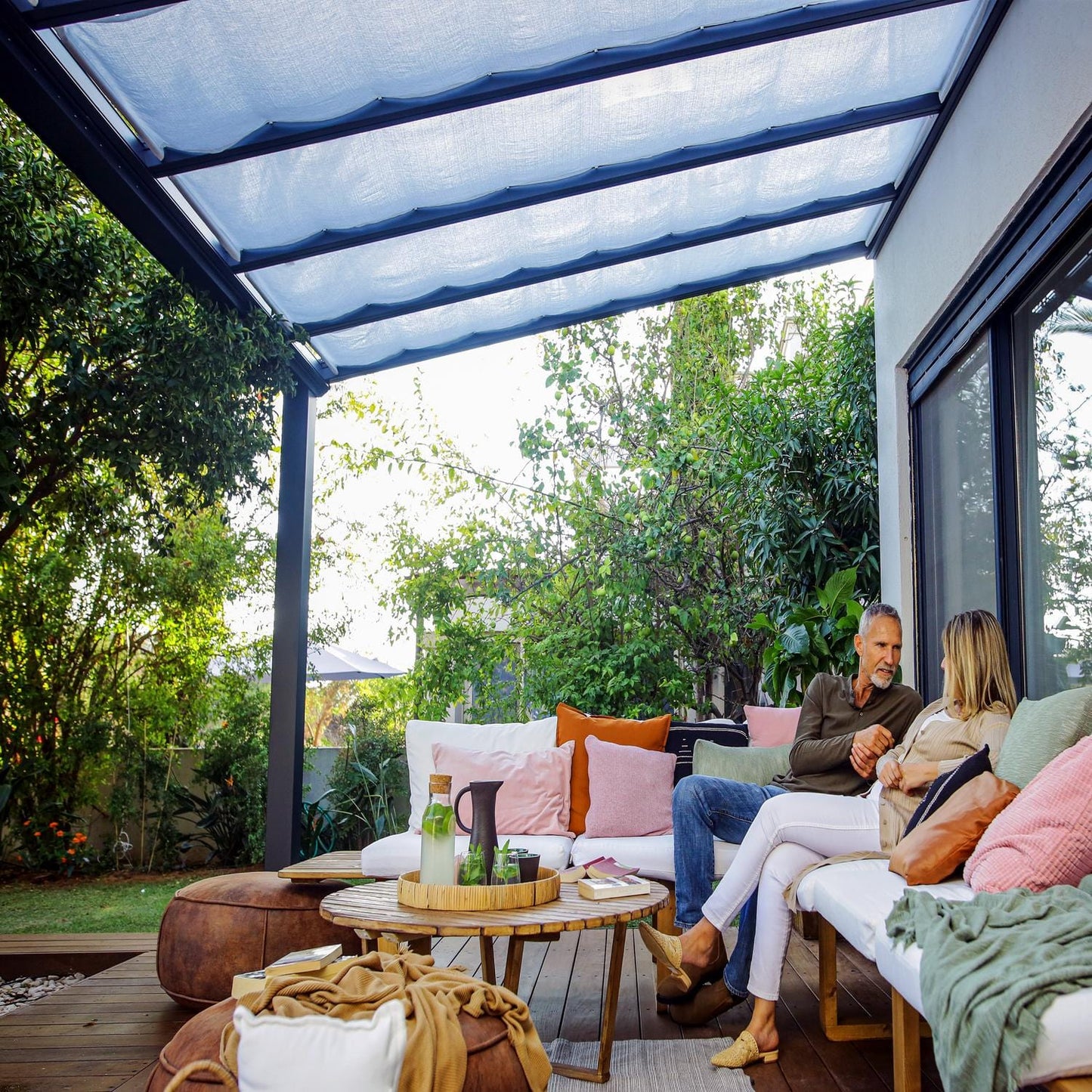 Palram - Canopia | 11x26 ft Stockholm Patio Cover Roof Blinds - HG1096