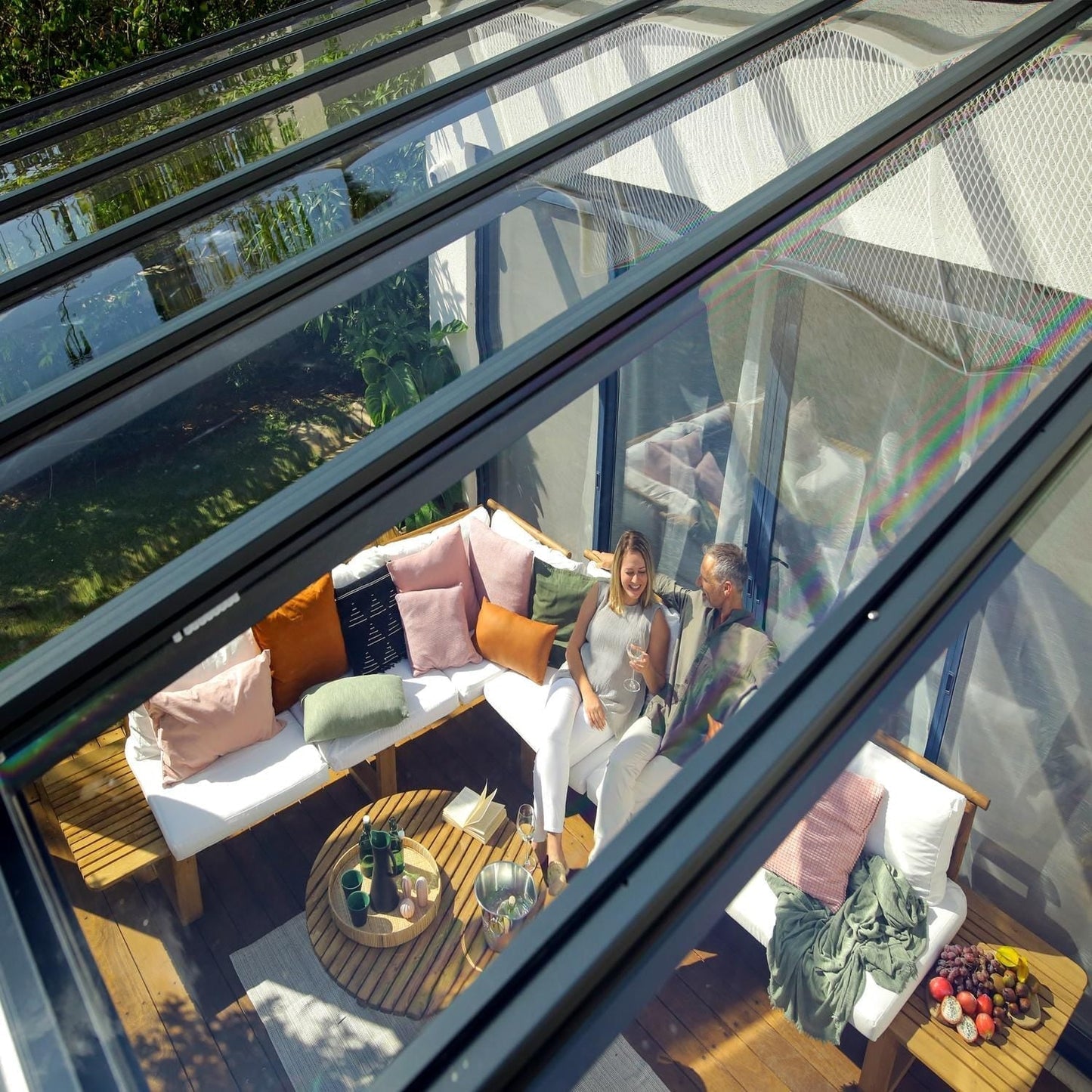 Palram - Canopia | Stockholm 11x17 ft Patio Cover - Gray/Clear - HG9455
