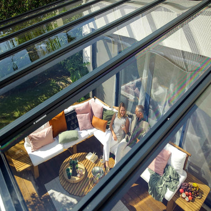 Palram - Canopia | Stockholm 11x17 ft Patio Cover - Gray/Clear - HG9455