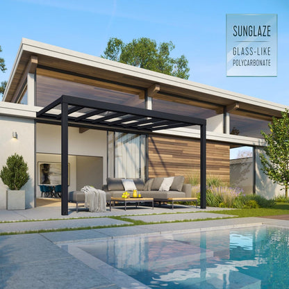 Palram - Canopia | Stockholm 11x17 ft Patio Cover - Gray/Clear - HG9455