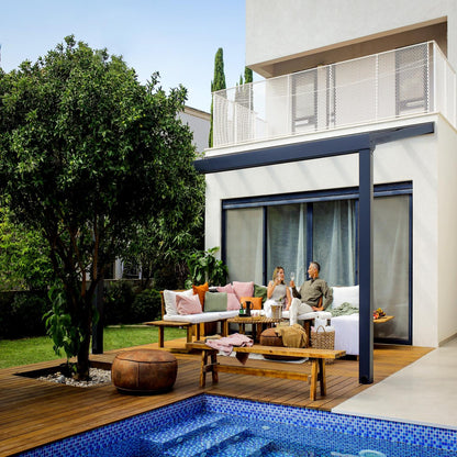 Palram - Canopia | Stockholm 11x17 ft Patio Cover - Gray/Clear - HG9455