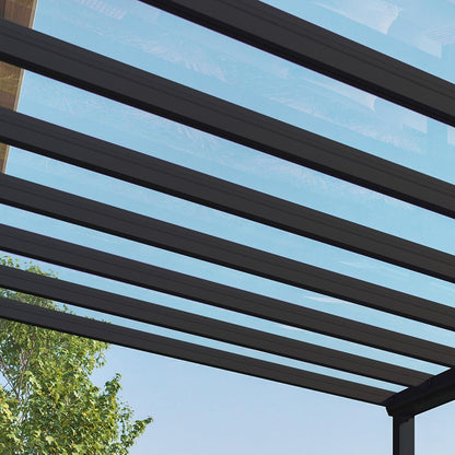 Palram - Canopia | Stockholm 11x19 ft Patio Cover - Gray/Clear - HG9459